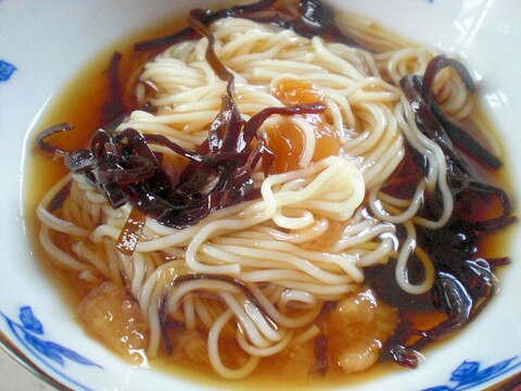 「梅塩昆布素麺」　　　♪♪